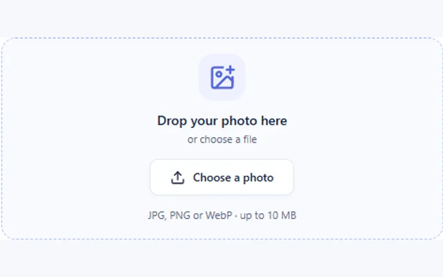 Photo Enhancer interface: Choose a photo