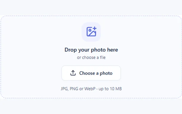 Sharpen Image interface: Choose a photo