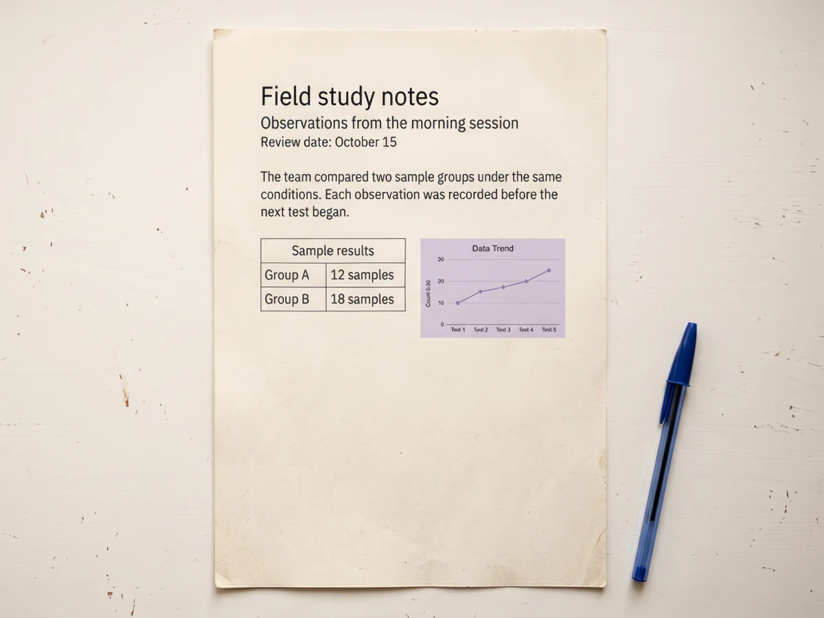 Research worksheet text before and after refinement